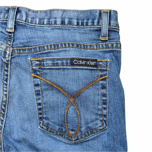 Calvin Klein Y2K Mid-Rise Jeans Light Blue Flare 6 - Picture 4 of 7